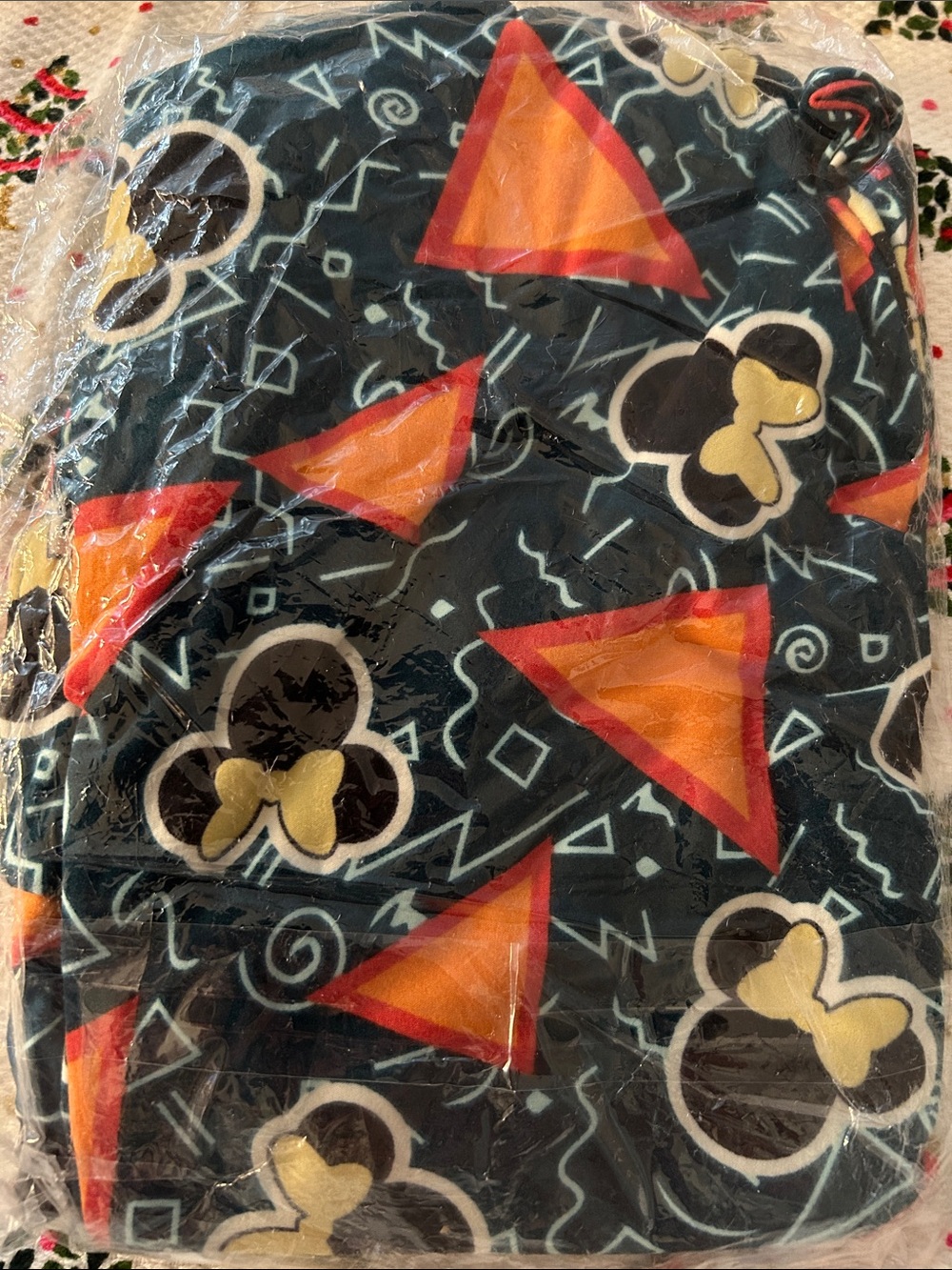 LuLaRoe Disney Black Leggings with Orange Triangles & Yellow Bows OS New